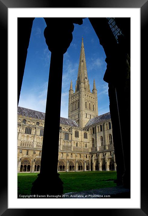 Norwich Cathedral Framed Mounted Print by Darren Burroughs
