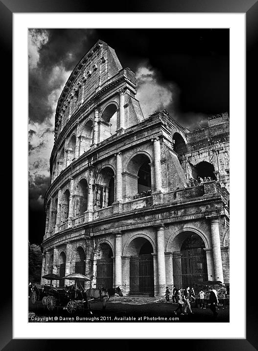 The Colosseum Rome Framed Mounted Print by Darren Burroughs