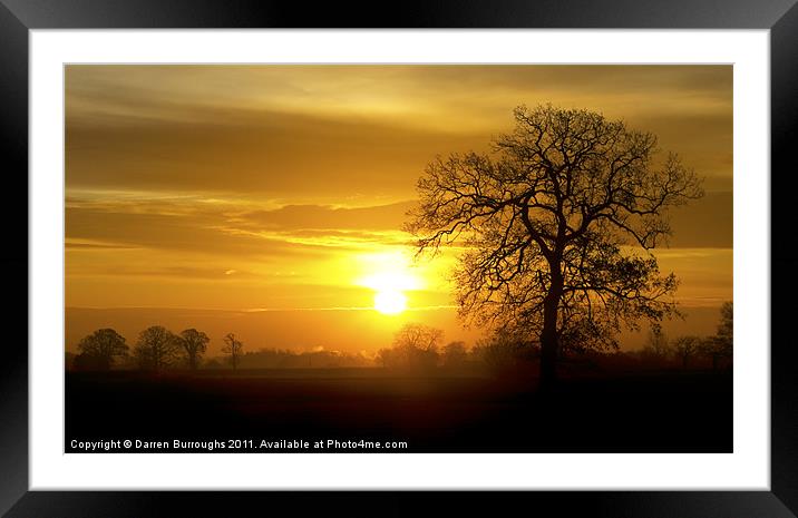 A Norfolk Sunrise Framed Mounted Print by Darren Burroughs
