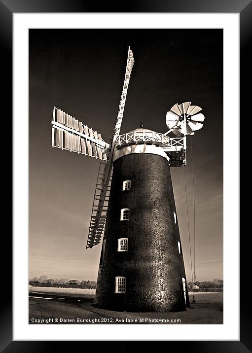 Pakenham Windmill Framed Mounted Print by Darren Burroughs