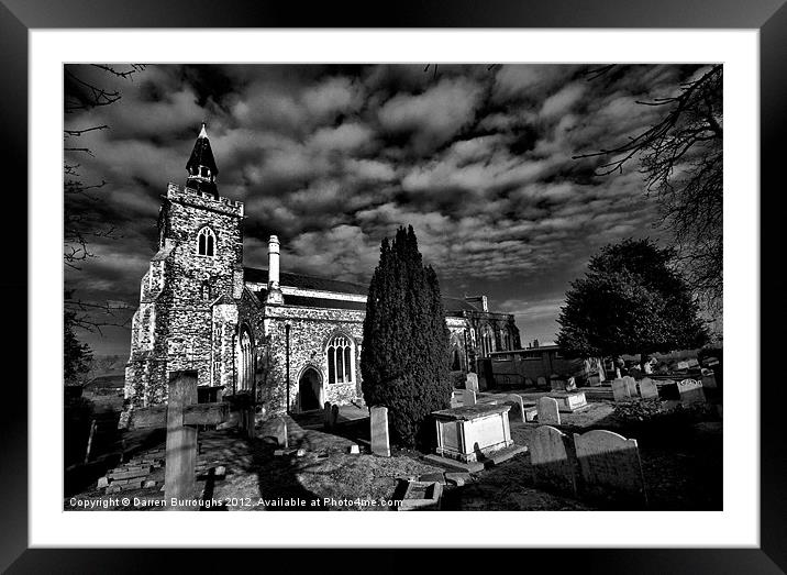 St James the Great Colchester Framed Mounted Print by Darren Burroughs