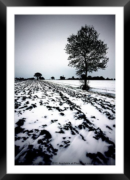 Norfolk Winter landscape Framed Mounted Print by Darren Burroughs