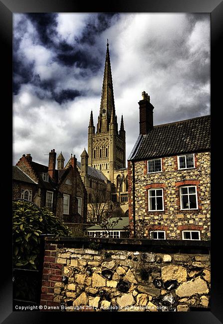 Norwich Cathedral Framed Print by Darren Burroughs