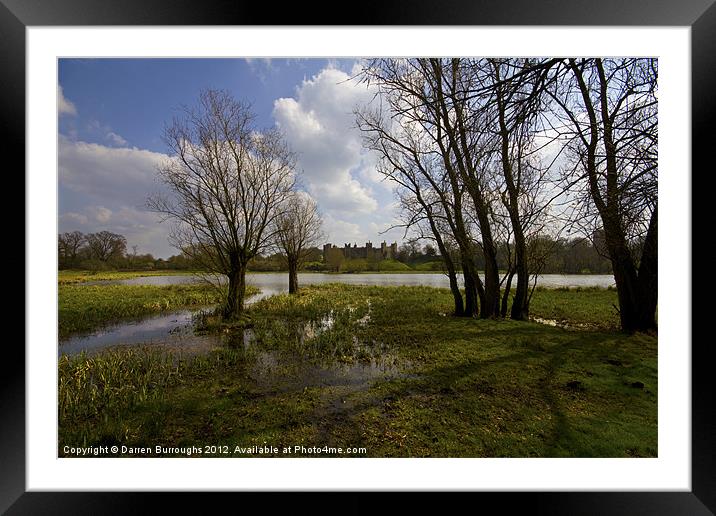 View from The Mere, Framlingham Castle. Framed Mounted Print by Darren Burroughs