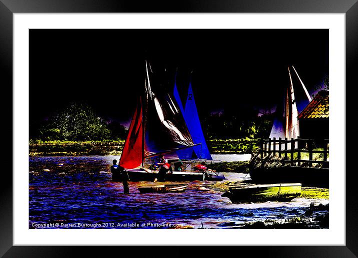 Setting Sail Framed Mounted Print by Darren Burroughs