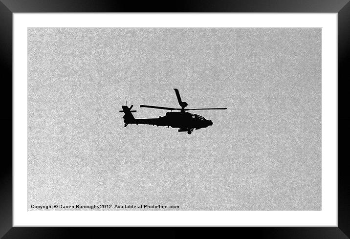 Apache AH1 Framed Mounted Print by Darren Burroughs