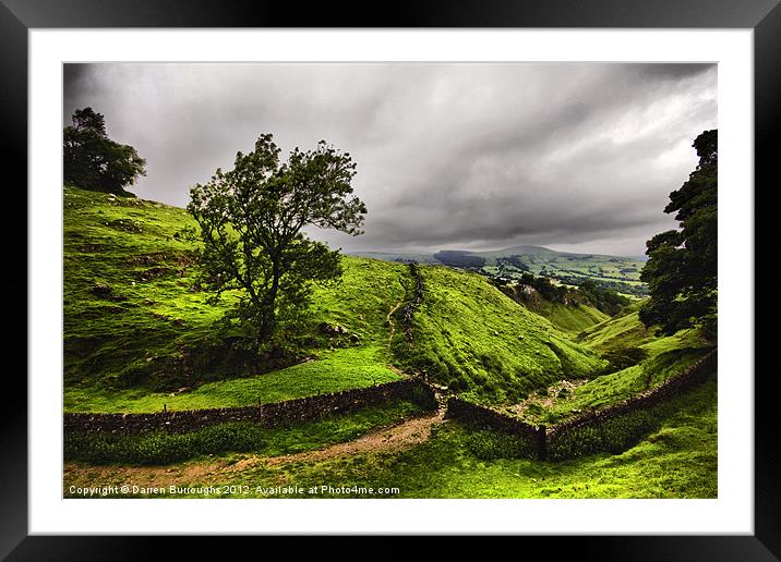 At The Top Of Cavedale Framed Mounted Print by Darren Burroughs