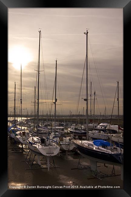 Burnham Yacht Harbour Framed Print by Darren Burroughs