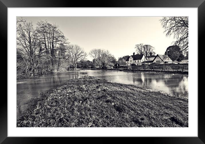 Flooding At Starston Framed Mounted Print by Darren Burroughs