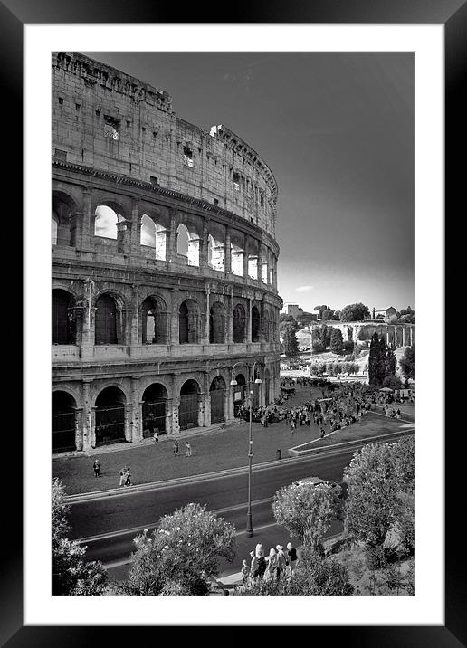 Colosseum Rome Framed Mounted Print by Darren Burroughs