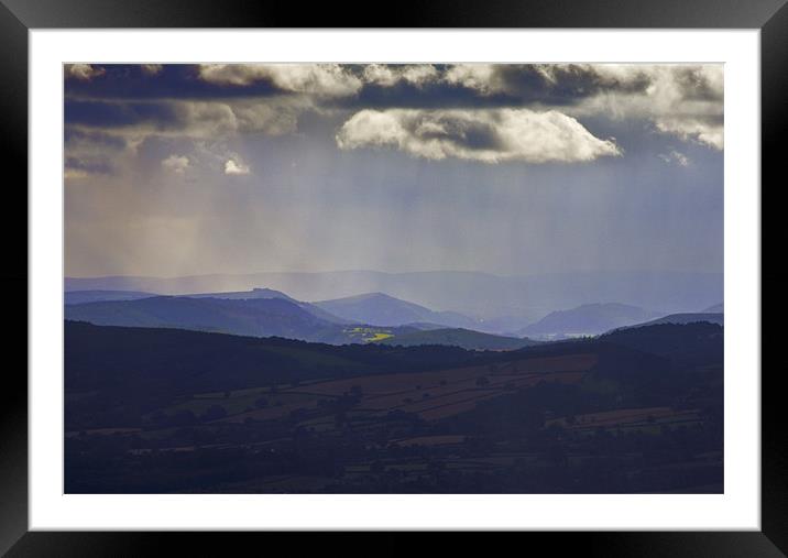 Sunbeams over Shropshire Framed Mounted Print by Darren Burroughs