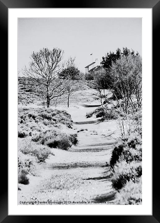 Path To The Coastguard Cottages Framed Mounted Print by Darren Burroughs