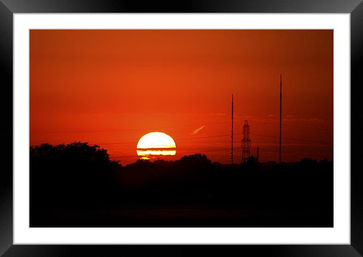 Tower Sunset Framed Mounted Print by Darren Burroughs