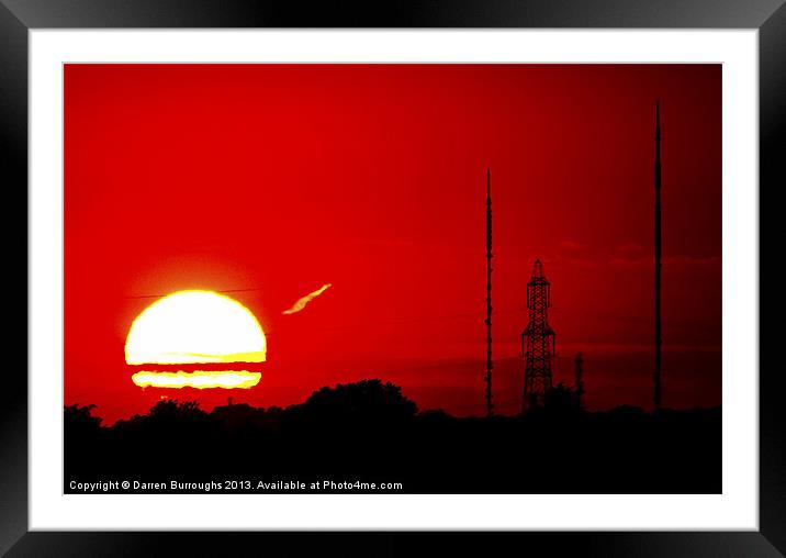 Tower Sunset Framed Mounted Print by Darren Burroughs