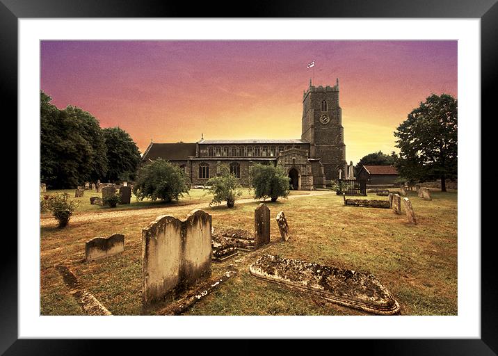 Walsham-le-Willows, St Mary the Virgin, Walsham le Framed Mounted Print by Darren Burroughs