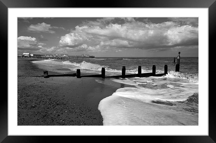 Southwold Pier and beach Framed Mounted Print by Darren Burroughs