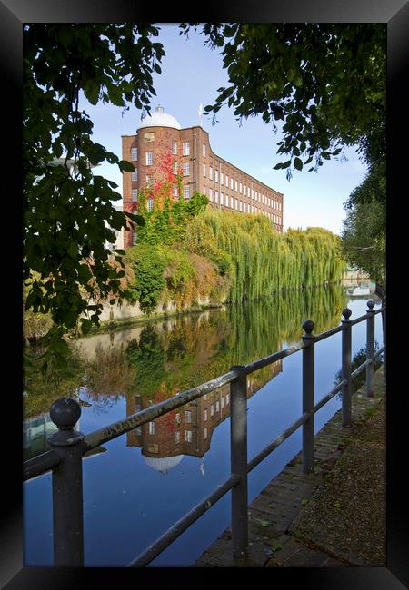 Jarrolds building Norwich riverside Framed Print by Darren Burroughs