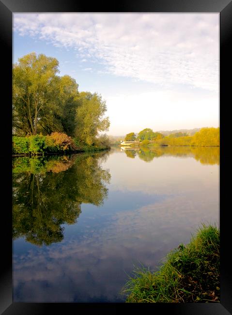 Dreamy River reflections Framed Print by Darren Burroughs