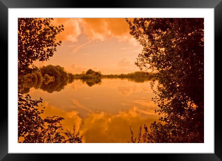 lake Reflections Framed Mounted Print by Darren Burroughs