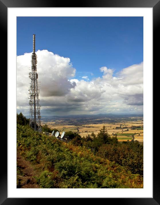 The Wrekin. View with Communications mast. Framed Mounted Print by Darren Burroughs