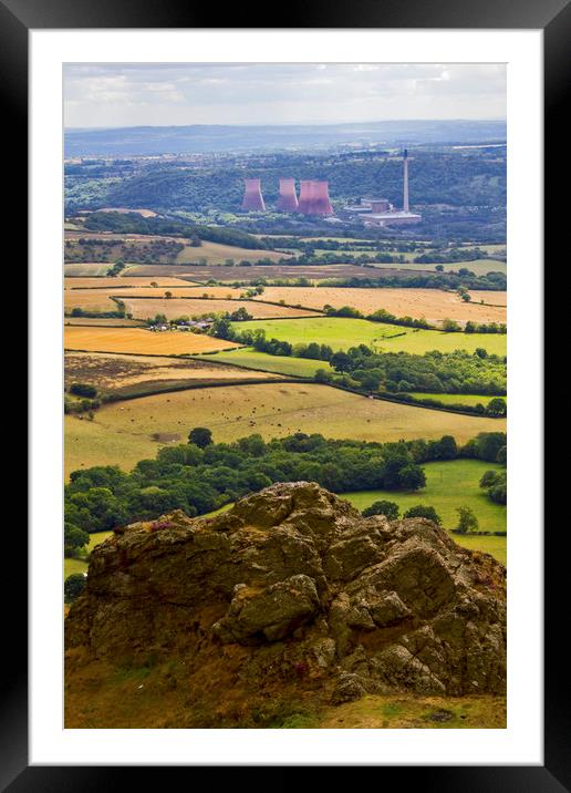 Ironbridge power station from the Wrekin Framed Mounted Print by Darren Burroughs