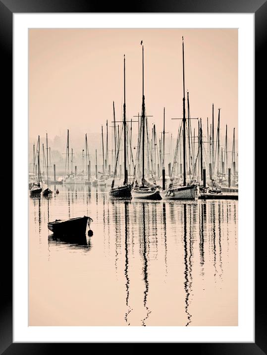 Tall Ships At Rest Framed Mounted Print by Darren Burroughs