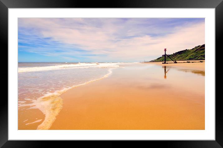 A dreamy day on Mundesley beach Norfolk Framed Mounted Print by Darren Burroughs