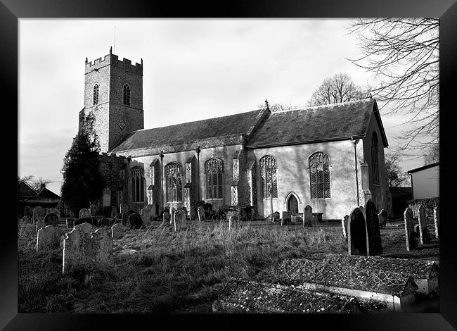 Metfield Church. St John the Baptist Framed Print by Darren Burroughs