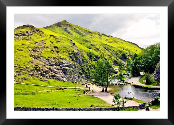 Stepping Stones at Dovedale Framed Mounted Print by Darren Burroughs