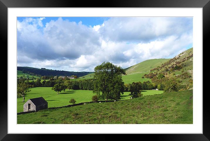 View from Thorpe Cloud Framed Mounted Print by Darren Burroughs