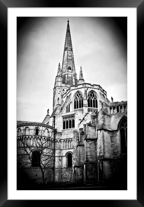 Norwich Cathedral Framed Mounted Print by Darren Burroughs