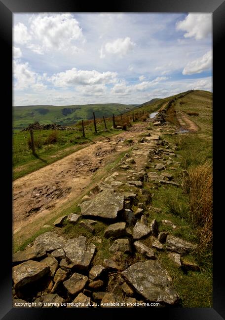The Great Ridge Derbyshire. Framed Print by Darren Burroughs
