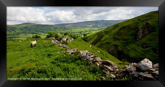 Above Cavedale Framed Print by Darren Burroughs