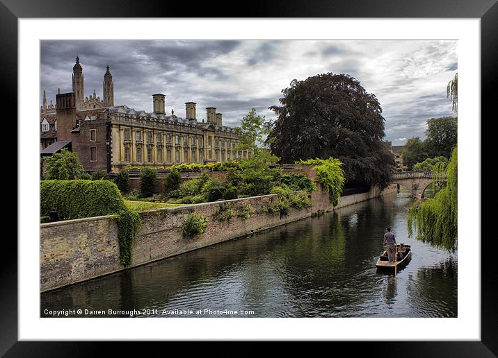 The Backs, Kings College Cambridge Framed Mounted Print by Darren Burroughs