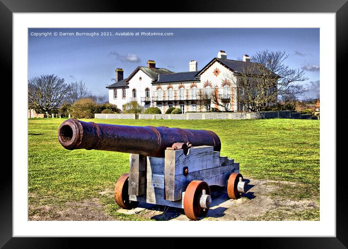 Southwold canon. Framed Mounted Print by Darren Burroughs