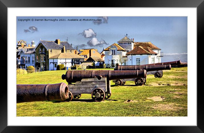 Canons at Southwold Framed Mounted Print by Darren Burroughs