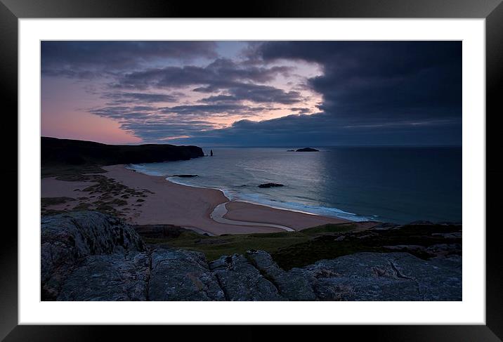 Twilight over Sandwood Framed Mounted Print by David Maclennan