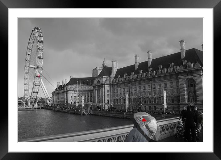 Grey London - I love LONDON Framed Mounted Print by Tony Gandy