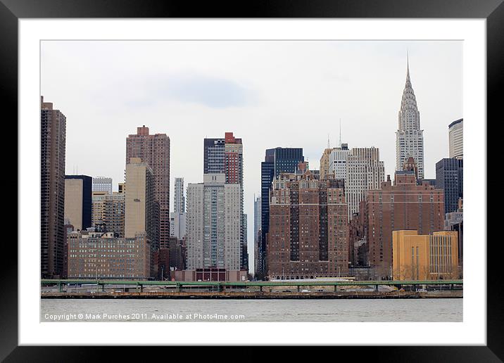 Chrysler Building & Manhattan Skyscrapers Framed Mounted Print by Mark Purches