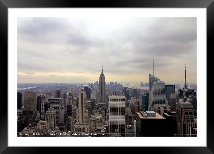 Manhattan, New York City Framed Mounted Print by Mark Purches
