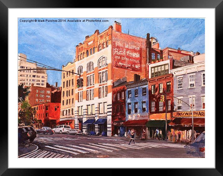 New York City Junction Framed Mounted Print by Mark Purches