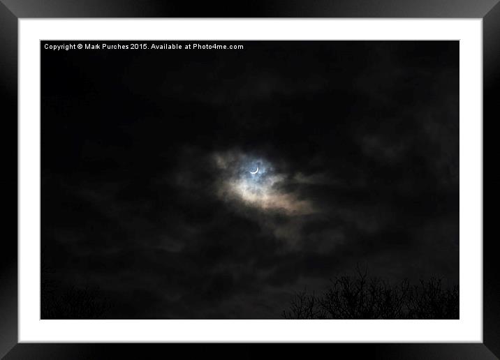 Partial Solar Eclipse in England March 2015 Framed Mounted Print by Mark Purches