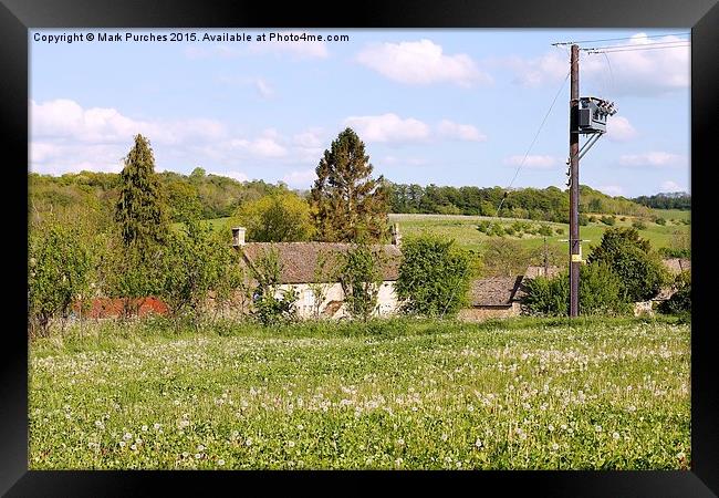 Cotswold Village Spring Summer Meadow Framed Print by Mark Purches