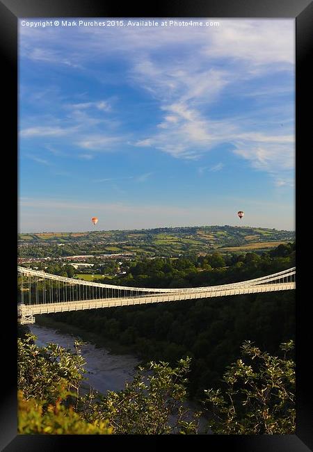 Bristol Balloon Fiesta & Clifton Bridge Framed Print by Mark Purches