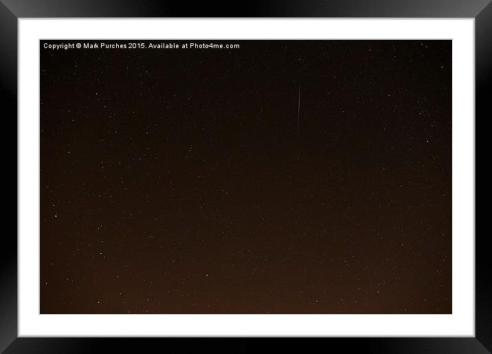 Meteor Shower & Stars Framed Mounted Print by Mark Purches