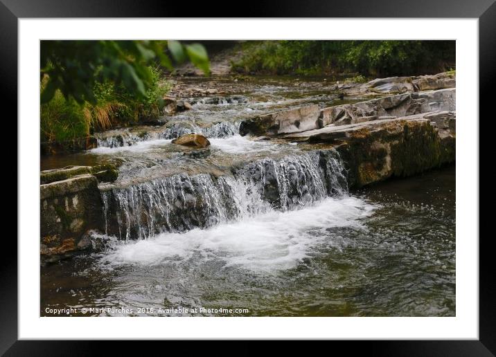 Small Waterfall Cascades in Beautiful Slovakia Framed Mounted Print by Mark Purches