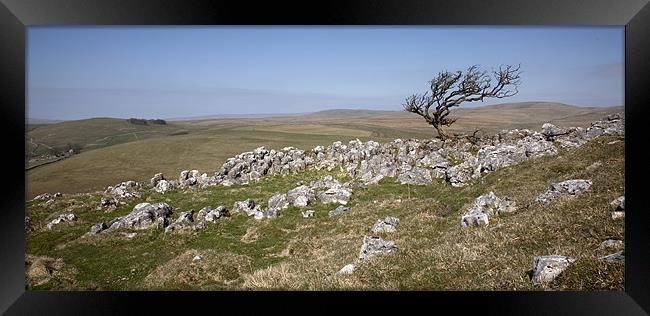 Above Bordley On Malham Moor Framed Print by Steve Glover