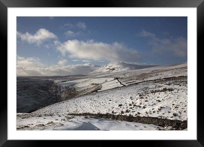 Penyghent From The Head Of Penyghent Gill Framed Mounted Print by Steve Glover