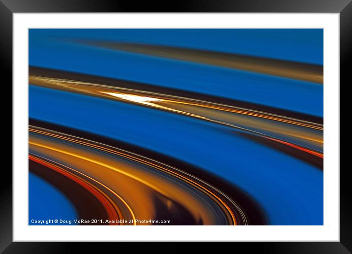 Blue and gold Framed Mounted Print by Doug McRae