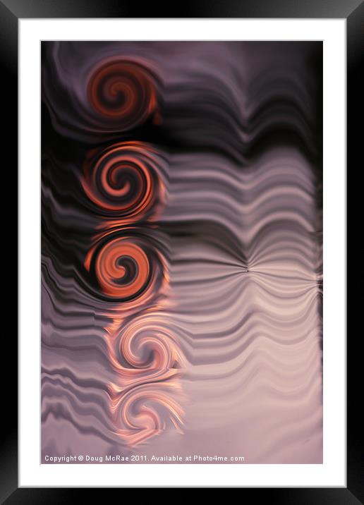 Orange swirls Framed Mounted Print by Doug McRae